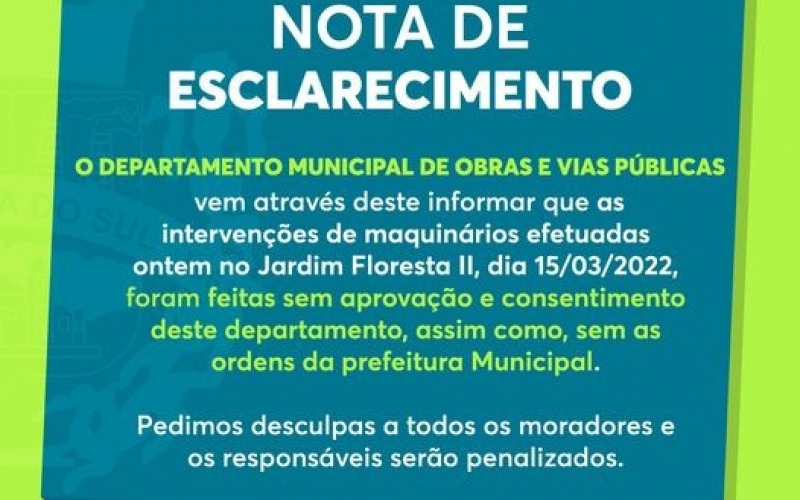 NOTA DE ESCLARECIMENTO