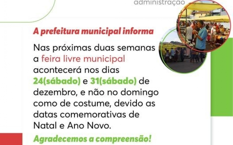 COMUNICADO - FEIRA MUNICIPAL