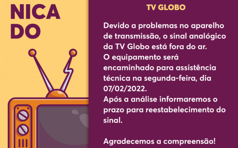  SINAL ANALÓGICO - TV GLOBO 