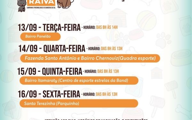  CAMPANHA DE VACINAÇÃO ANTIRRÁBICA