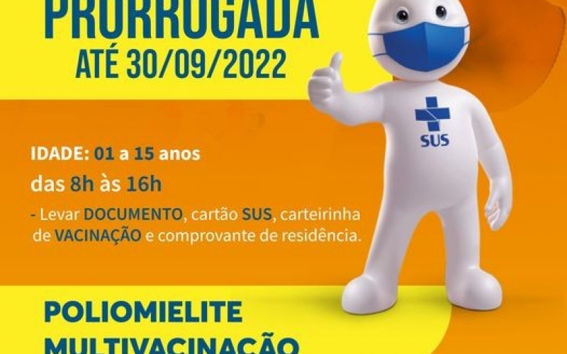 Campanha de vacinação infantil prorrogada!