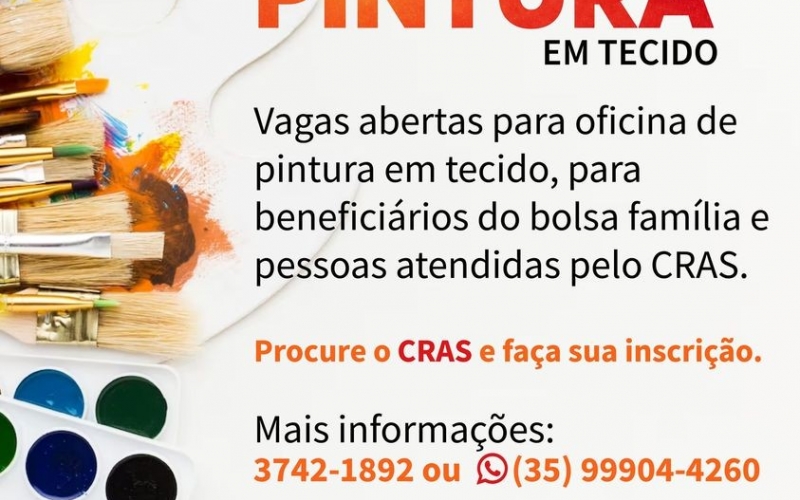 OFICINA DE PINTURA EM TECIDO NO CRAS