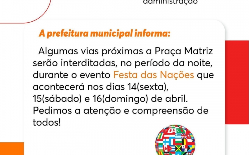 COMUNICADO ADMINISTRAÇÃO