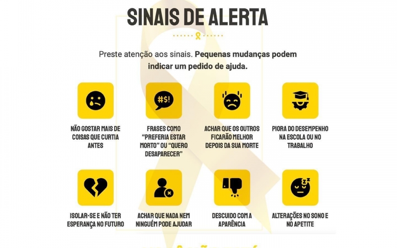 SETEMBRO AMARELO - MÊS DE PREVENÇÃO AO SUICÍDIO! 
