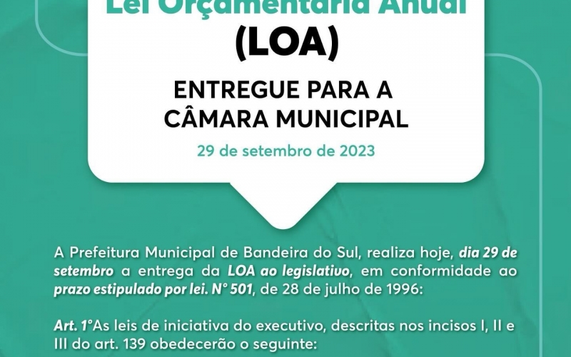 LOA( LEI ORÇAMENTÁRIA ANUAL) 
