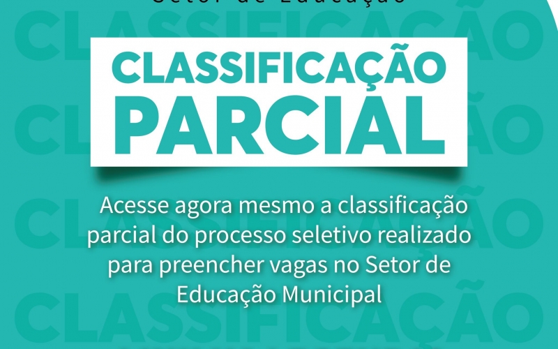  RESULTADO PARCIAL: PROCESSO SELETIVO EDUCAÇÃO 