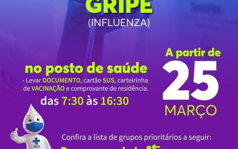 CAMPANHA VACINAÇÃO CONTRA GRIPE!!
