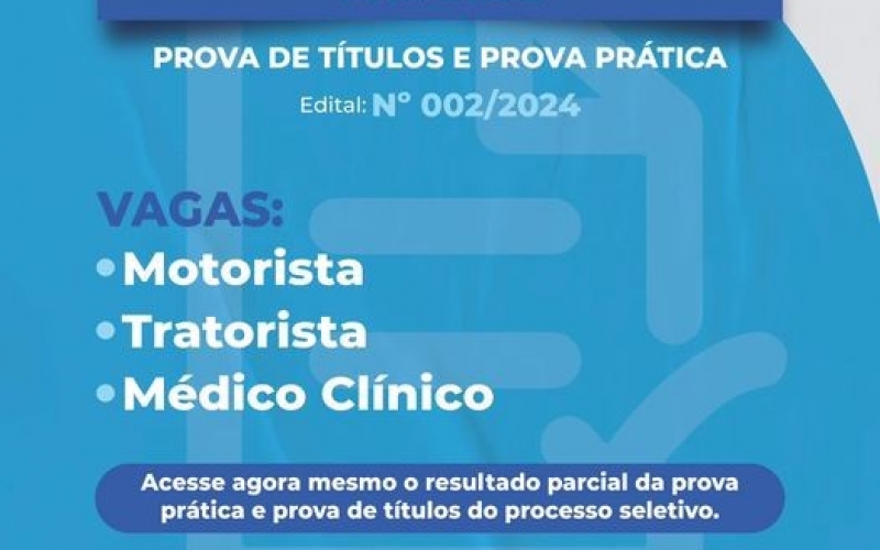 RESULTADO PARCIAL PROCESSO SELETIVO