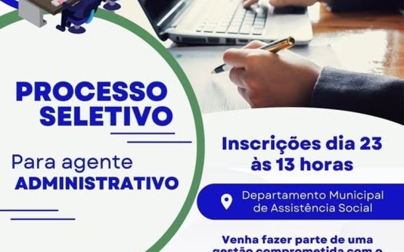 Processo Seletivo Simplificado para Administrativo - Inscrições Abertas!